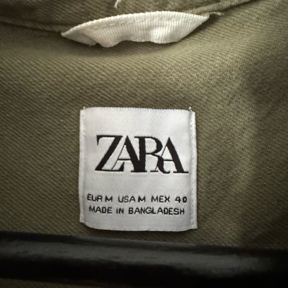 Zara Canvas/Denim Button Up Shirt - Picture 3 of 4